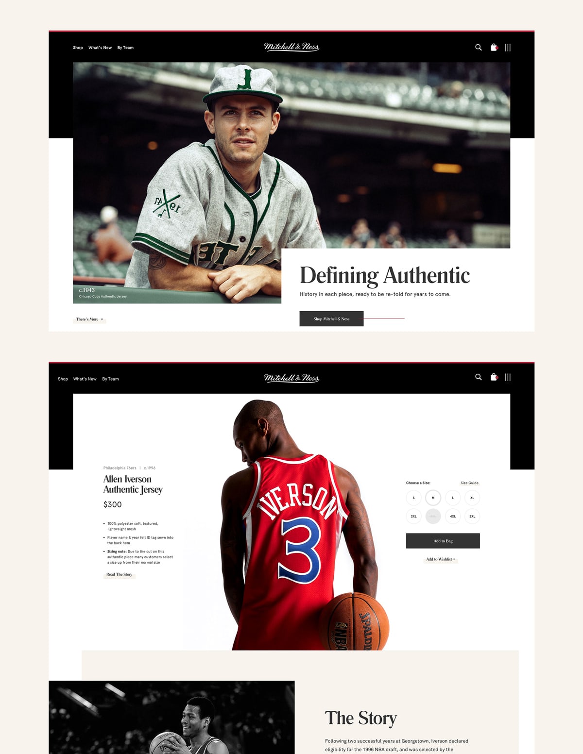 Aren Anderson, Mitchell & Ness Ecommerce Design